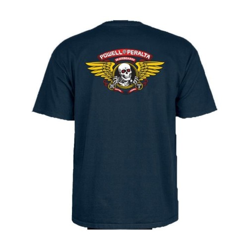 POWELL PERALTA WINGED RIP TEE AZUL MARINO