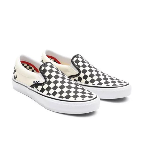 VANS SKATE SLIP ON CHBD BLANCO
