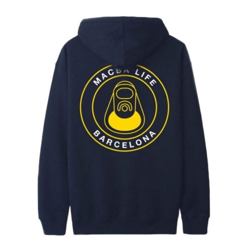 MACBA LIFE TWO TONES HOODIE AZUL MARINO