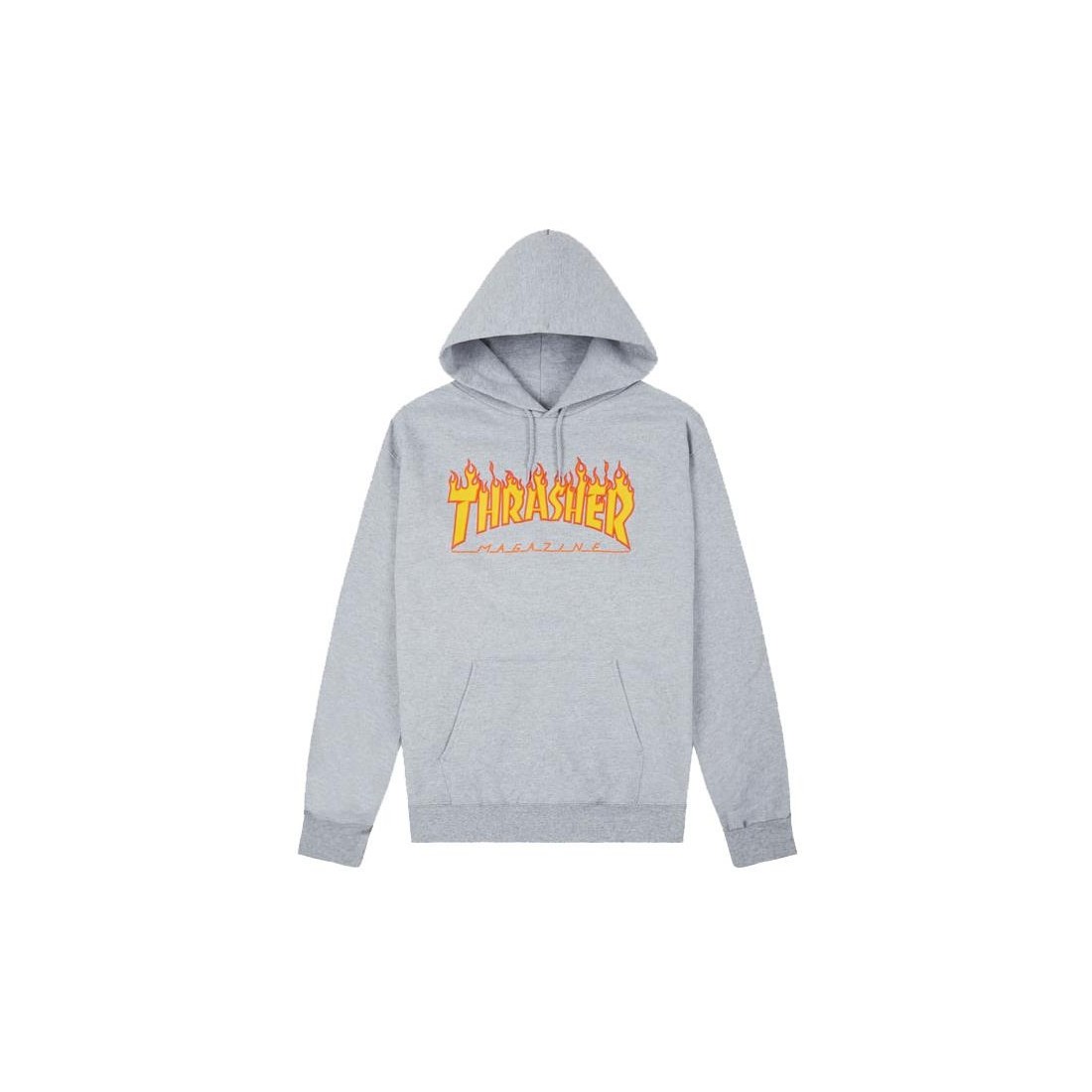 THRASHER FLAME LOGO HOODIE GRIS
