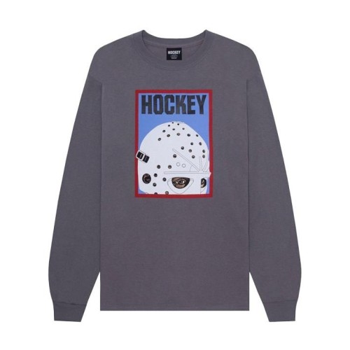 HOCKEY HALF MASK LS TEE GRIS