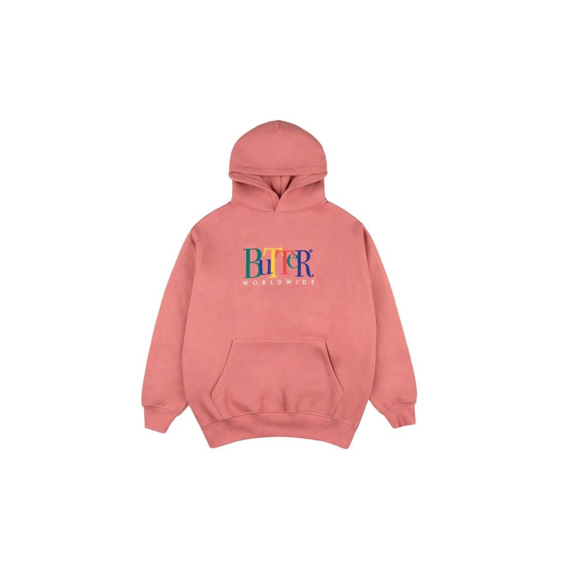 BUTTER GOODS JUMBLE EMB HOODIE ROSADO