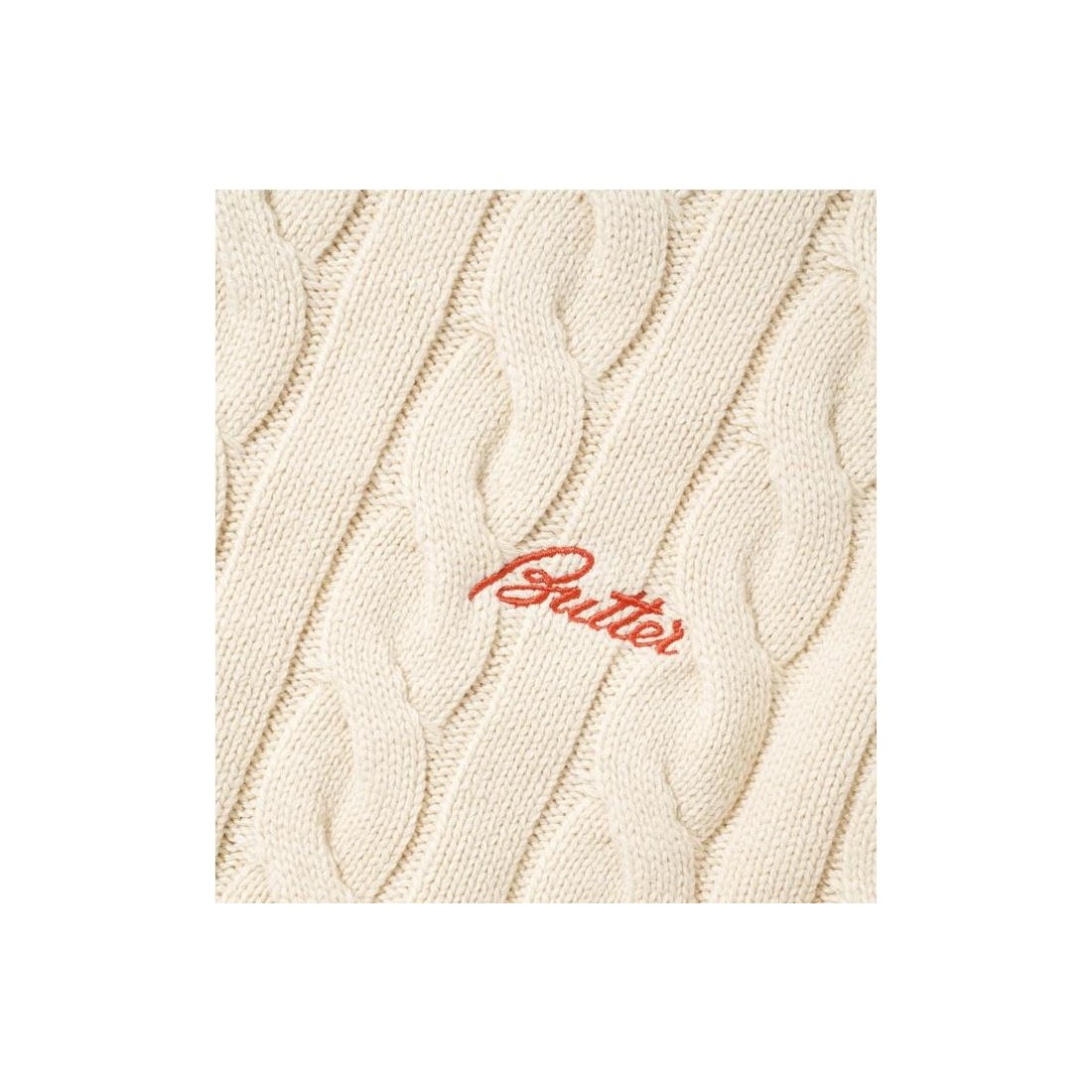 BUTTER CABLE KNIT SWEATER BLANCO ROTO