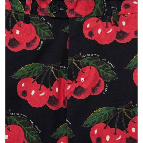 IUTER CHERRY ALLOVER PANT NEGRO