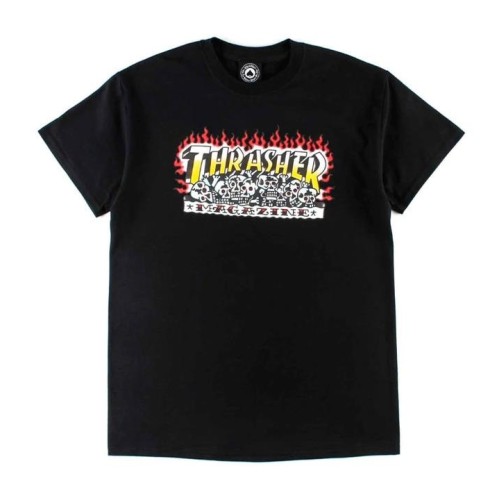 THRASHER KRAK SKULLS TEE NEGRO