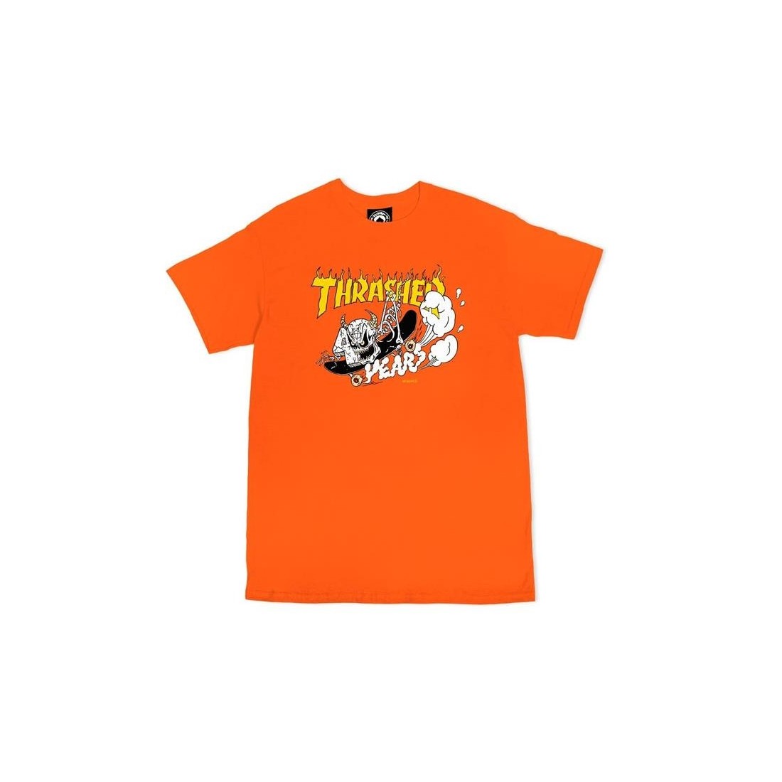THRASHER 40 YEARS NECKFACE TEE NARANJA