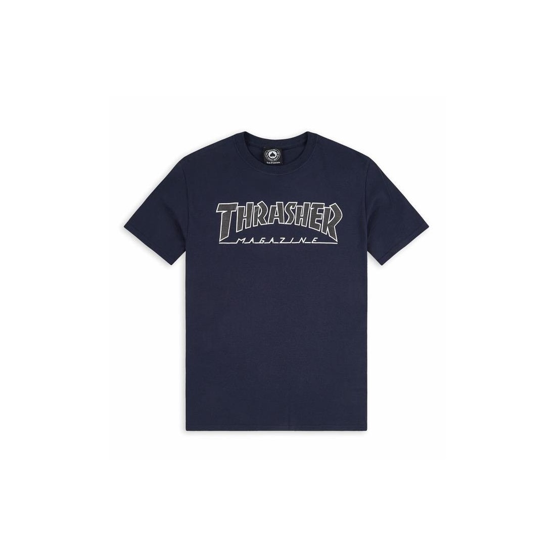 THRASHER OUTLINED TEE AZUL MARINO