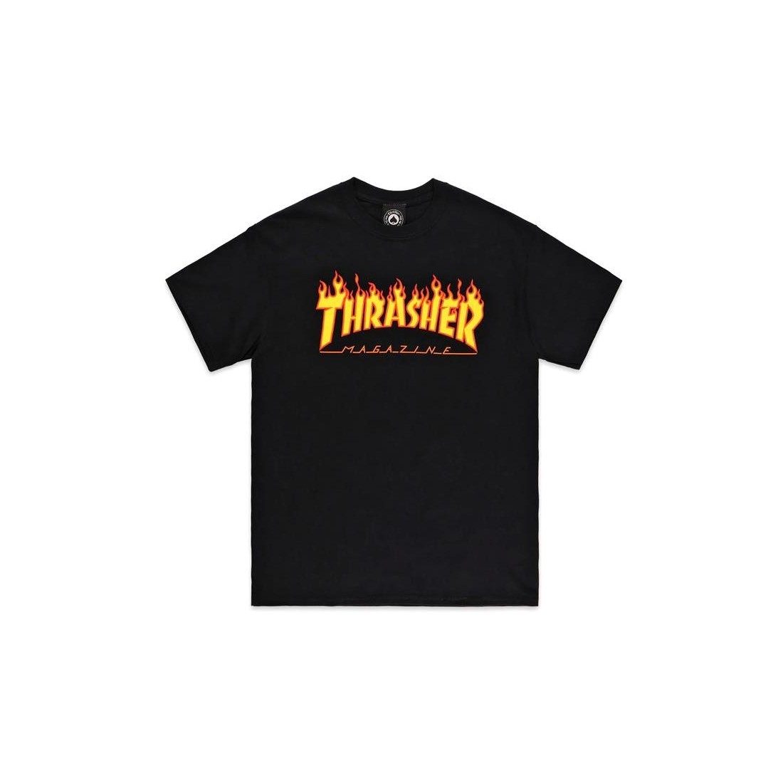 THRASHER FLAME LOGO TEE NEGRO