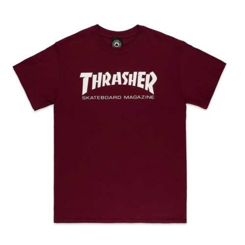 THRASHER SKATE MAG TEE BURDEOS GRANATE