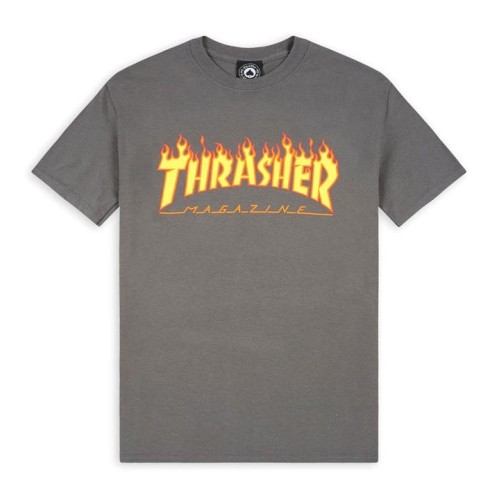 THRASHER FLAME LOGO CHARC NEGRO