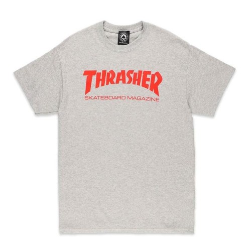 THRASHER SKATE MAG TEE GRIS