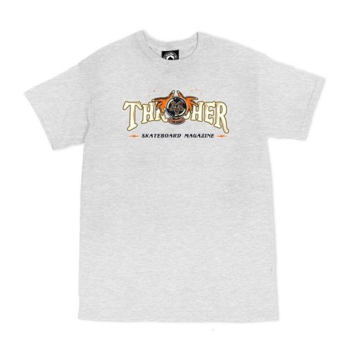 THRASHER FORTUNE LOGO TEE GRIS