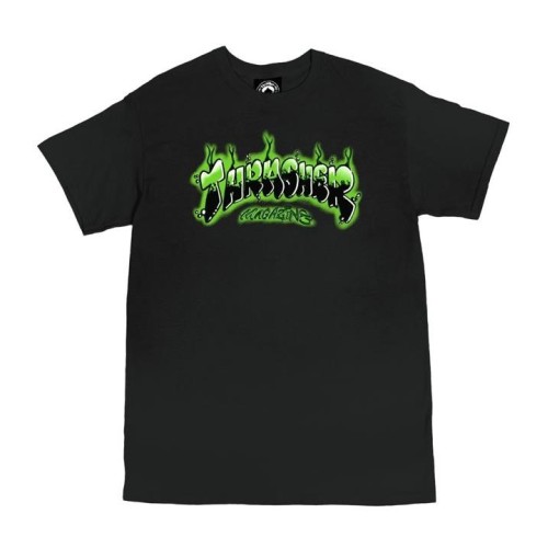 THRASHER AIRBRUSH TEE NEGRO