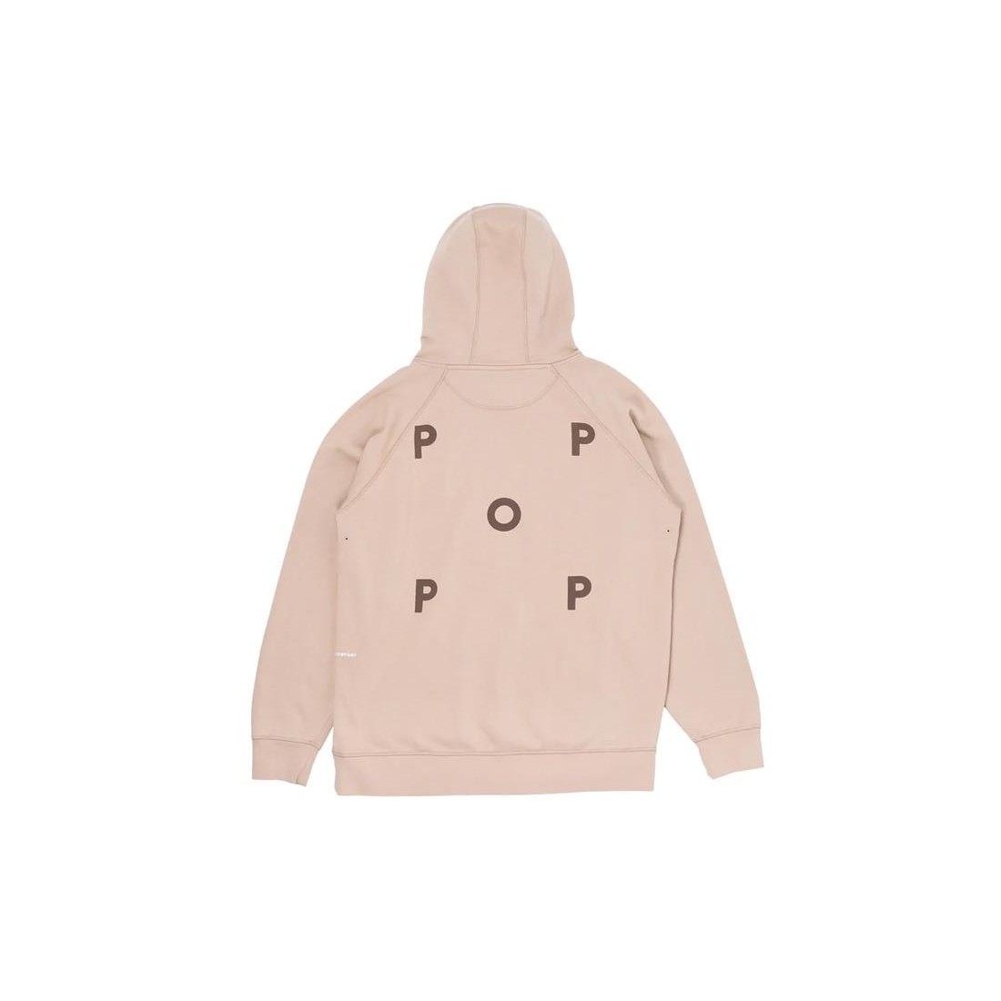 POP TRADING LOGO HOODED SWEAT BEIGE