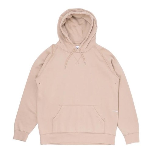 POP TRADING LOGO HOODED SWEAT BEIGE