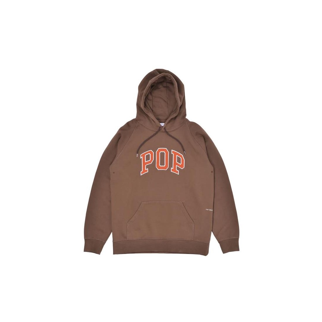 POP TRADING ARCH HOOD SWEAT MARRON