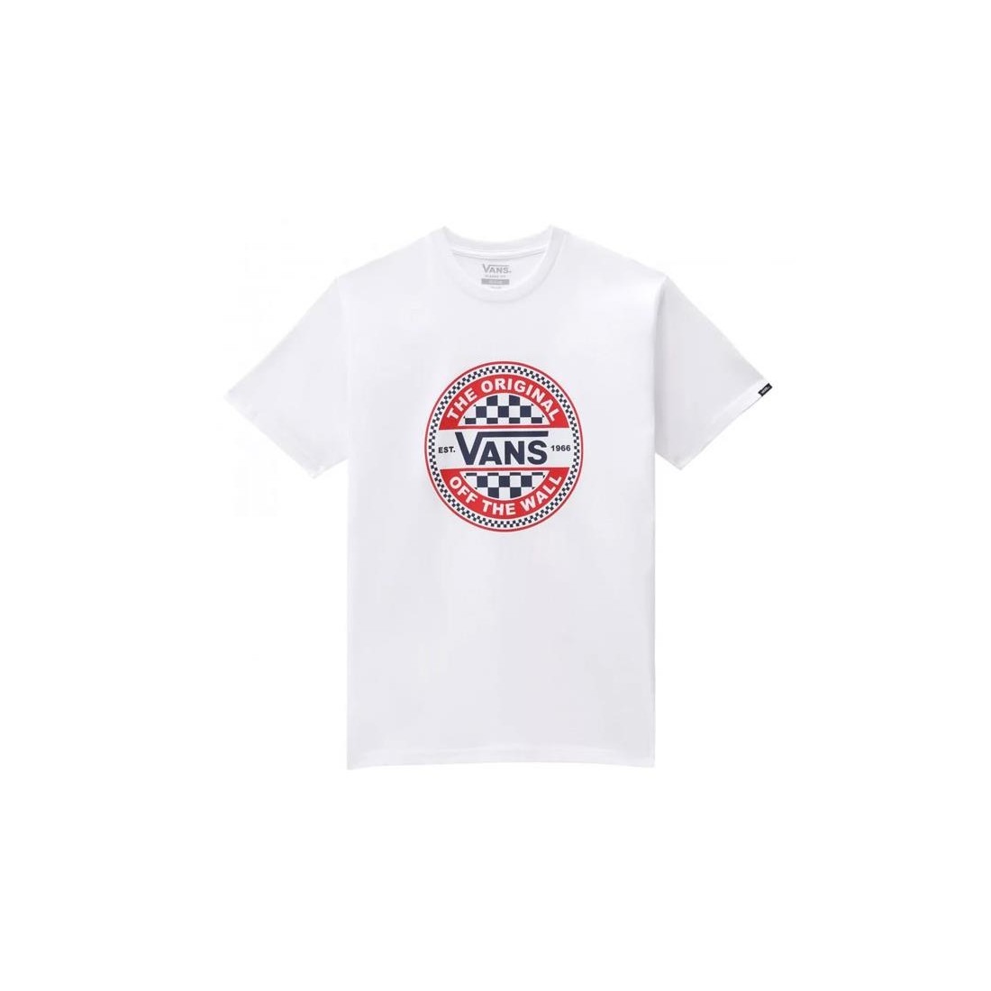 VANS CIRCLE CHECKER TEE BLANCO