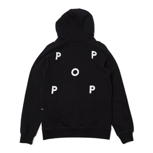 POP TRADING LOGO HOODED SWEAT NEGRO