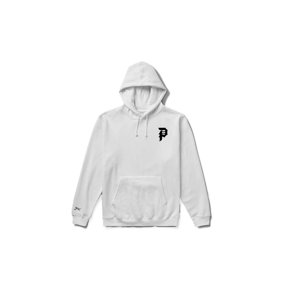 PRIMITIVE X 2 PAC SMOKEY HOOD BLANCO