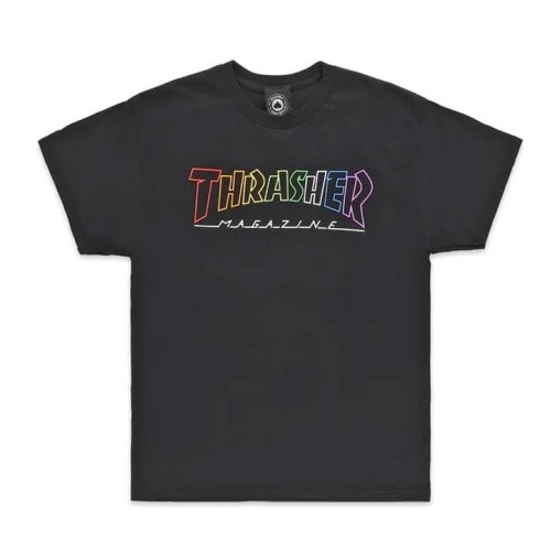 THRASHER OUTLINE RAINBOW NEGRO