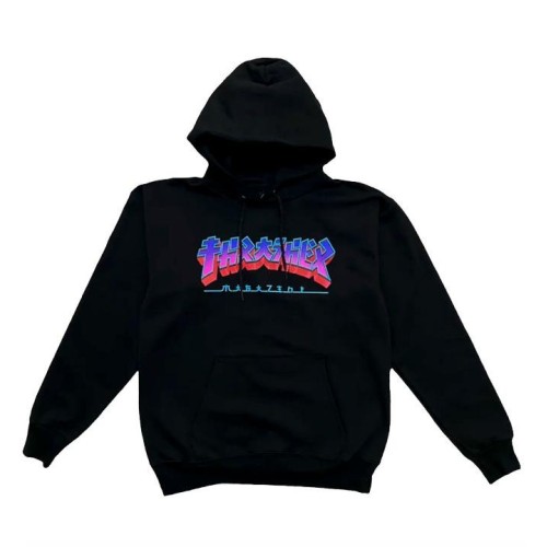 THRASHER GODZILLA BURST HOODIE NEGRO