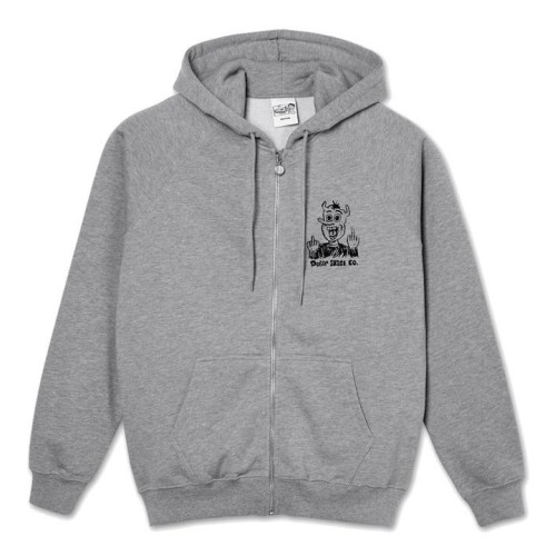 POLAR DEVIL MAN ZIP HOODIE GRIS