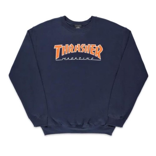 THRASHER OUTLINED CREW AZUL MARINO
