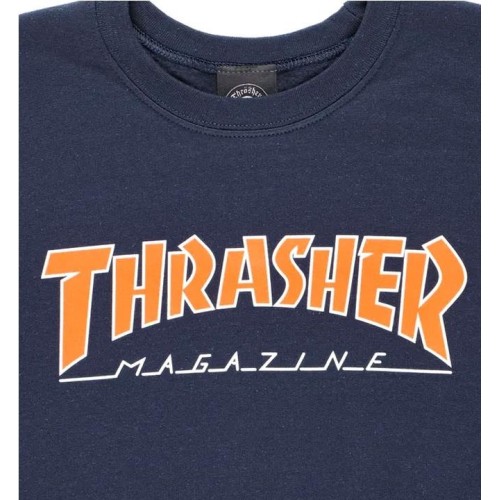 THRASHER OUTLINED CREW AZUL MARINO