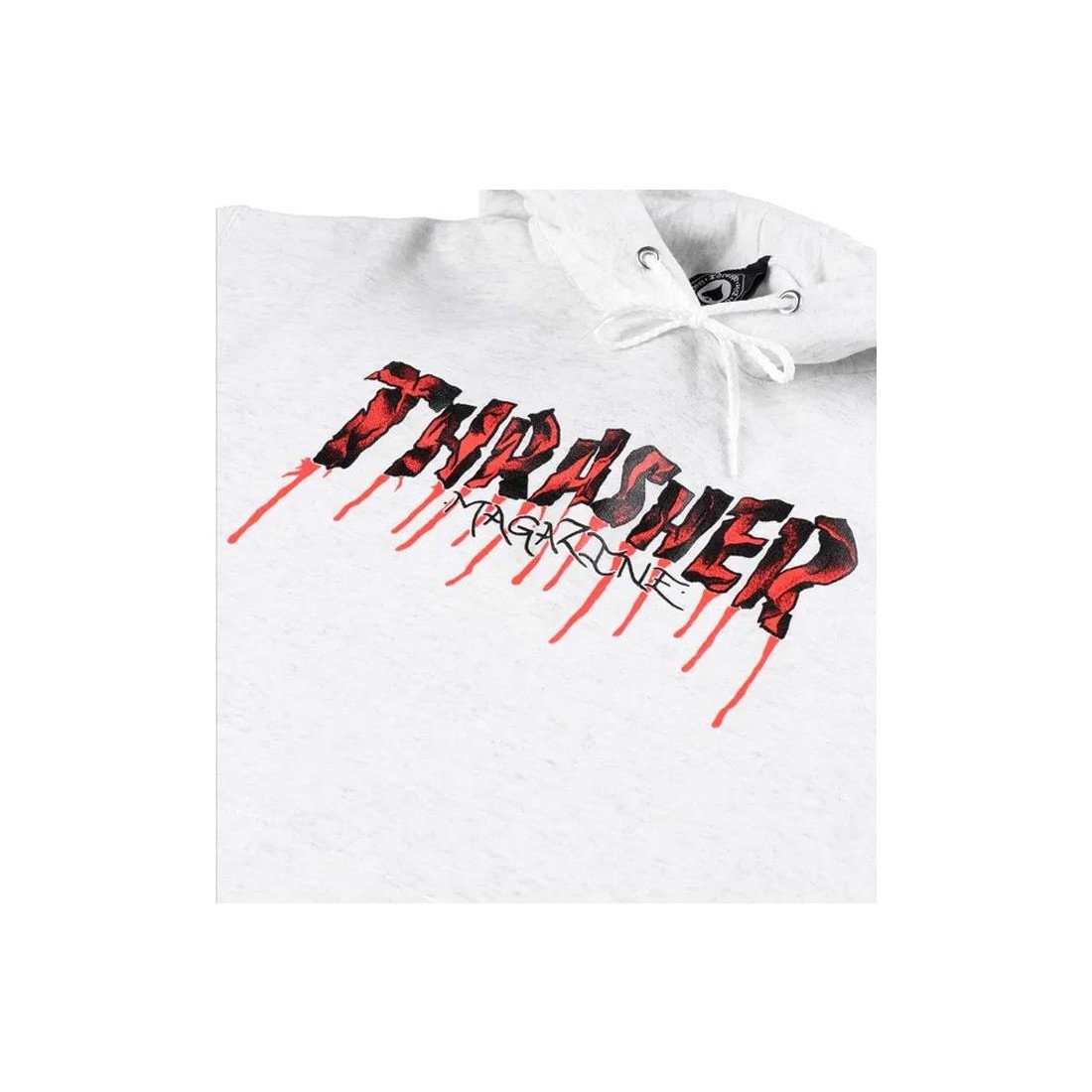THRASHER BLOOD DRIP HOODIE GRIS