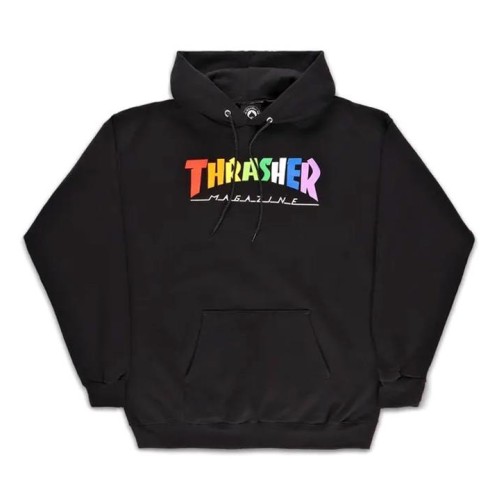 THRASHER RAINBOW MAG HOODIE NEGRO