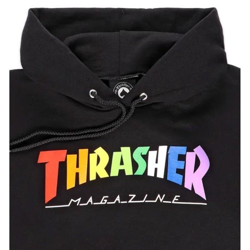 THRASHER RAINBOW MAG HOODIE NEGRO
