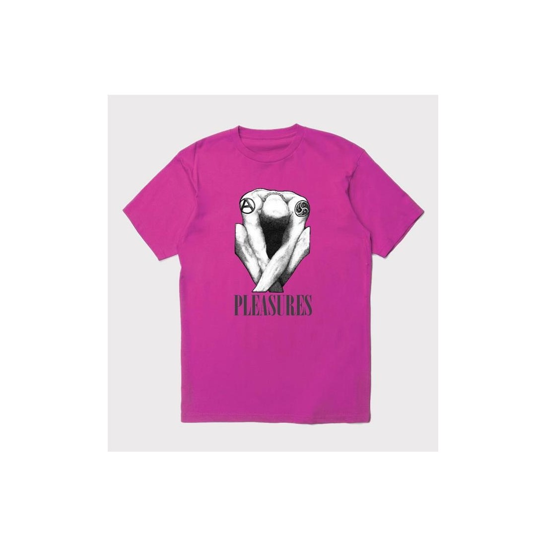 PLEASURES BENDED TEE ROSADO