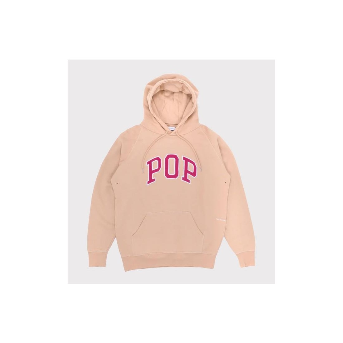 POP TRADING ARCH HOODIE BEIGE