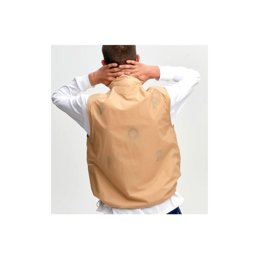 POP TRADING SAFARI VEST BEIGE
