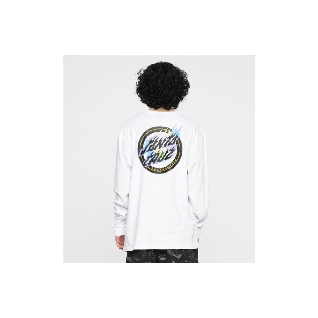 SANTA CRUZ HOLO FLAMED DOT LS BLANCO