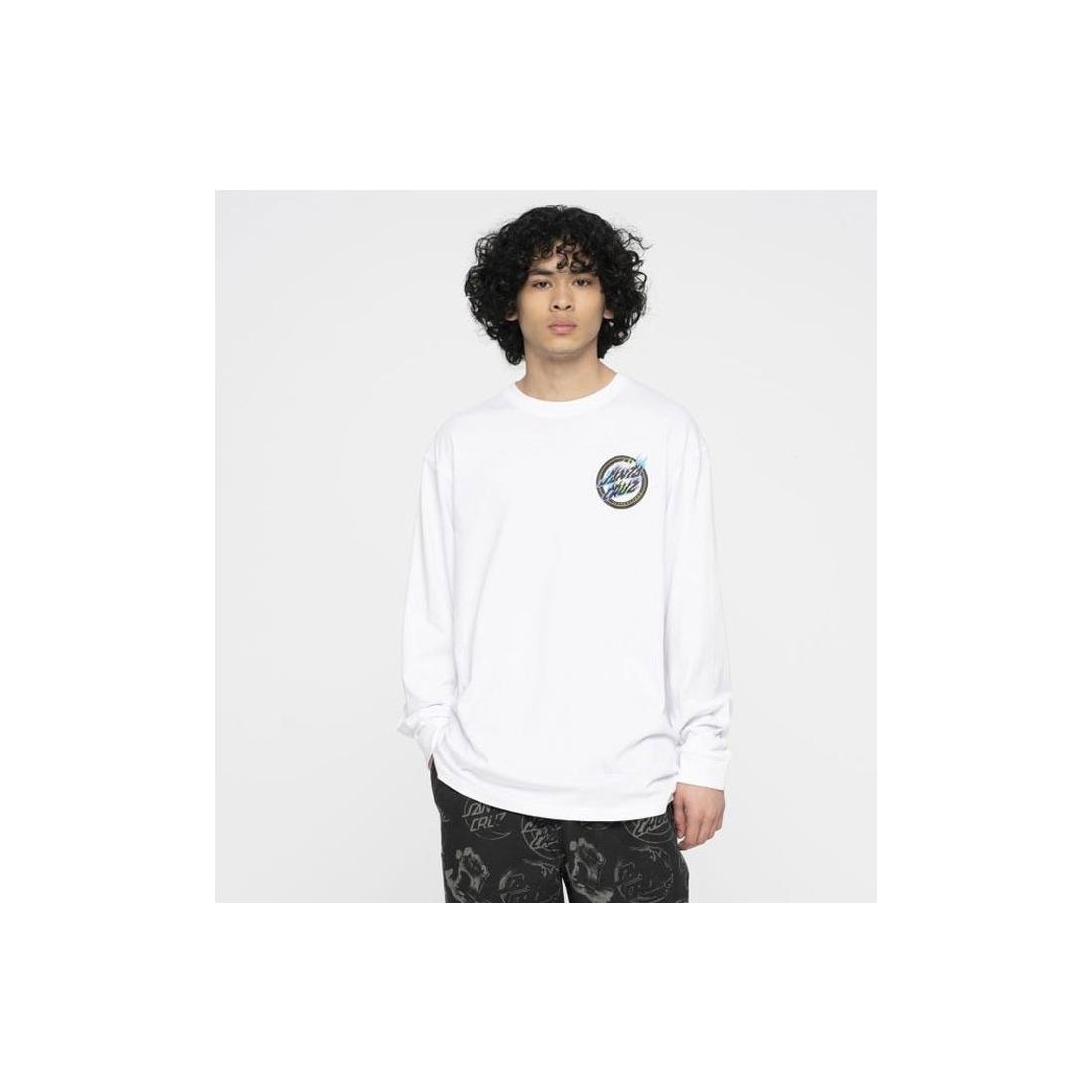 SANTA CRUZ HOLO FLAMED DOT LS BLANCO