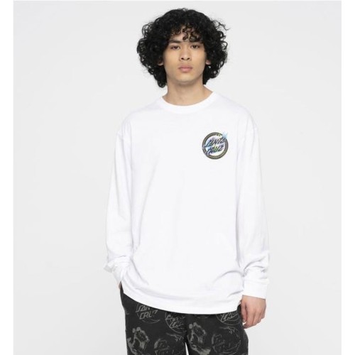 SANTA CRUZ HOLO FLAMED DOT LS BLANCO