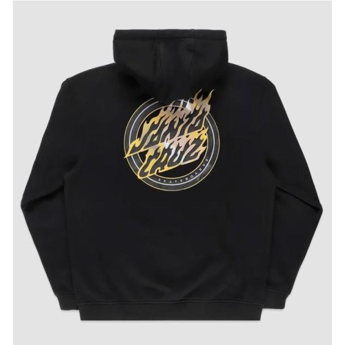 SANTA CRUZ HOLO FLAMED DOT ZIP NEGRO