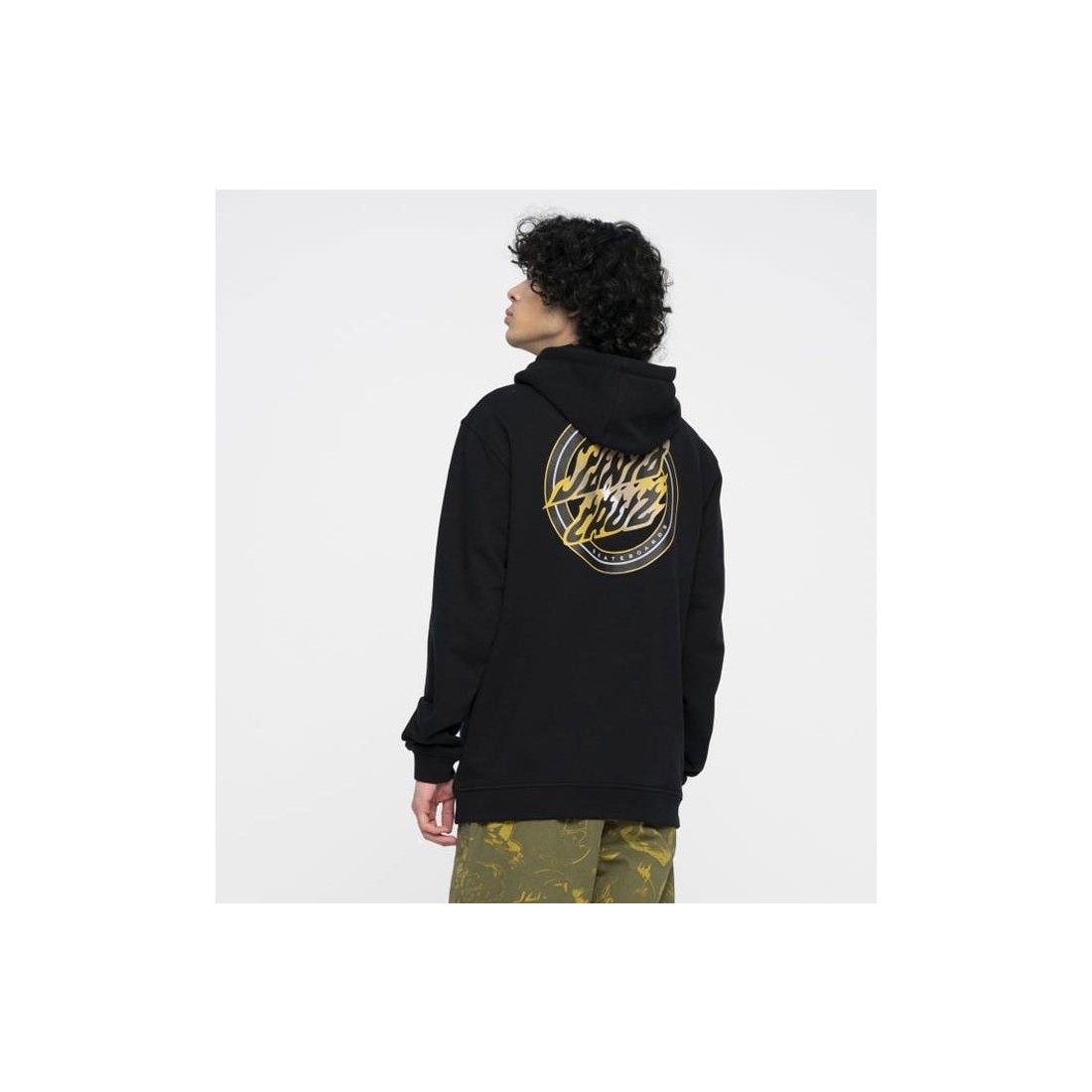 SANTA CRUZ HOLO FLAMED DOT ZIP NEGRO
