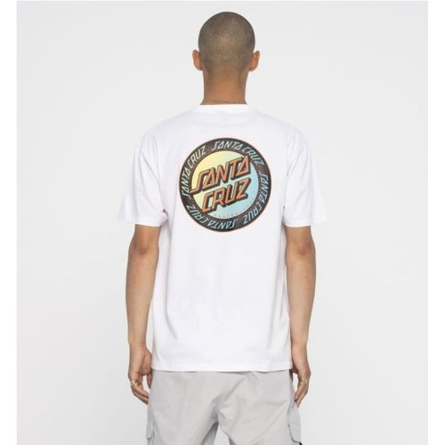 SANTA CRUZ LOUD RINGED DOT TEE BLANCO