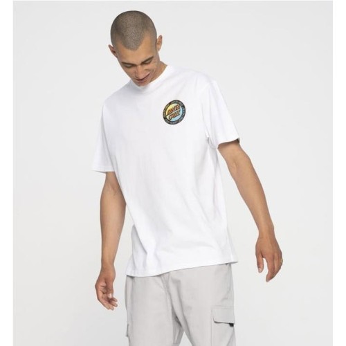 SANTA CRUZ LOUD RINGED DOT TEE BLANCO 2