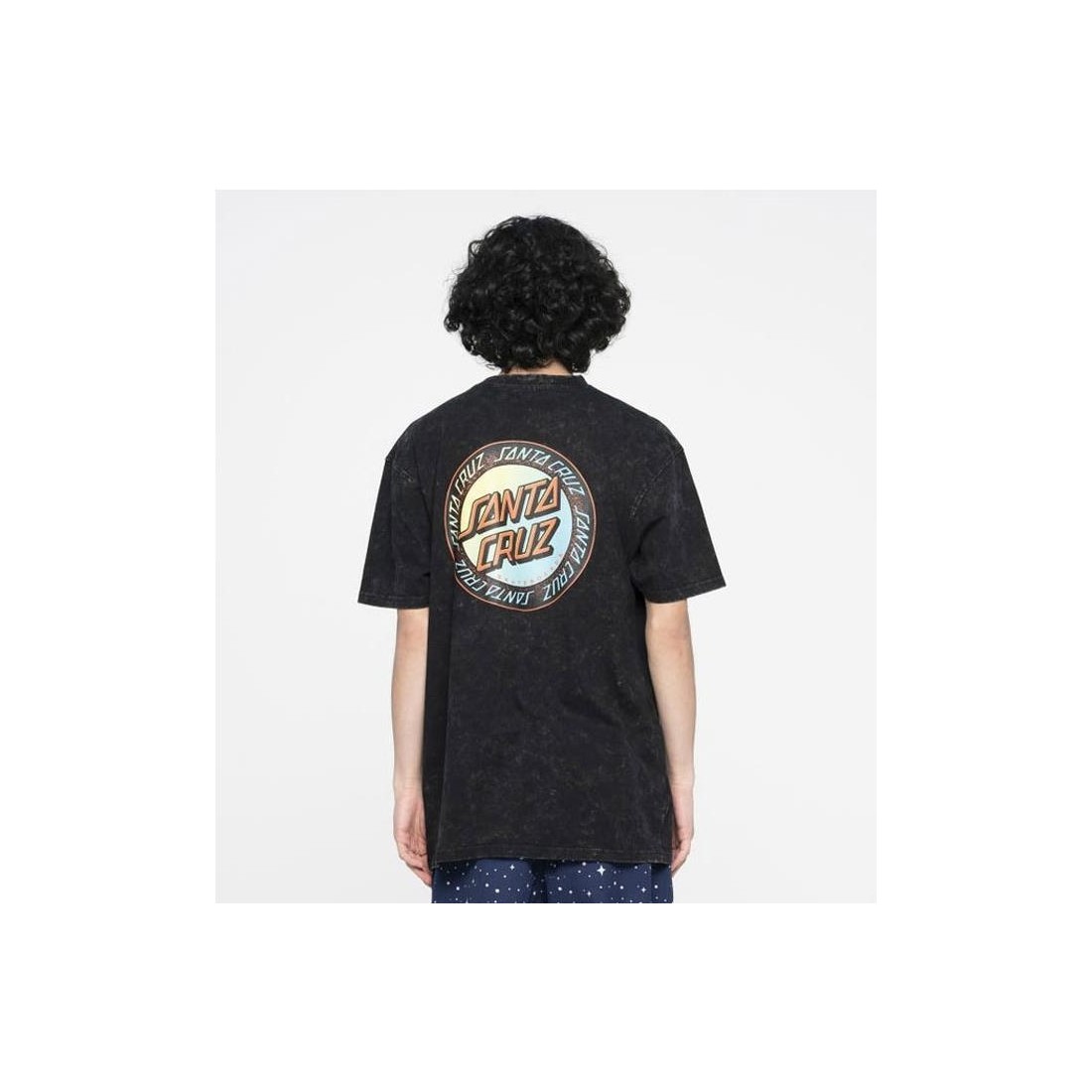 SANTA CRUZ LOUD RINGED DOT TEE NEGRO