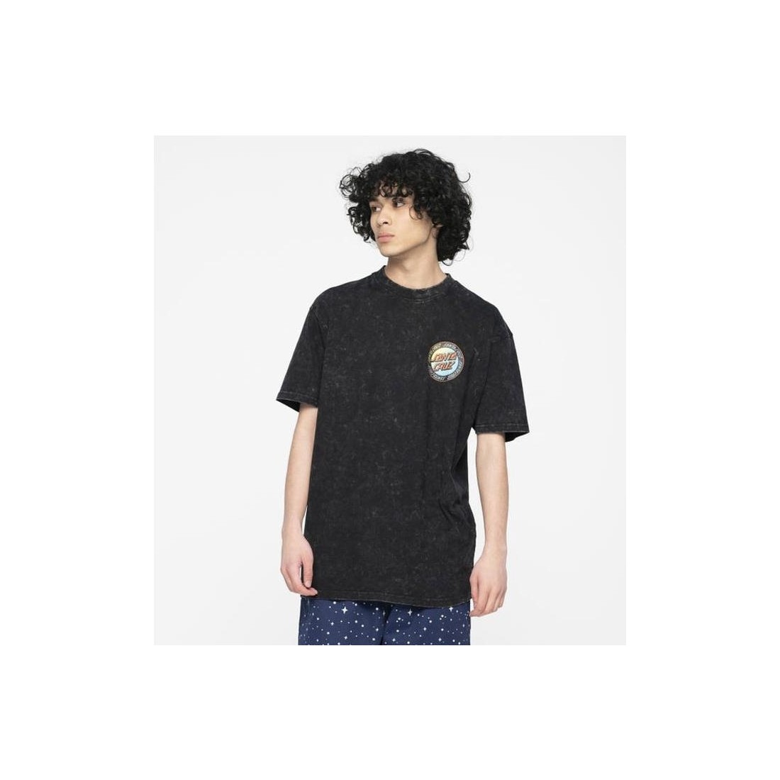 SANTA CRUZ LOUD RINGED DOT TEE NEGRO