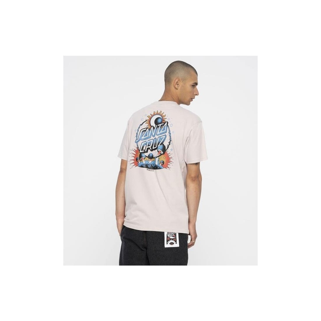 SANTA CRUZ DARK ARTS DOT TEE GRIS