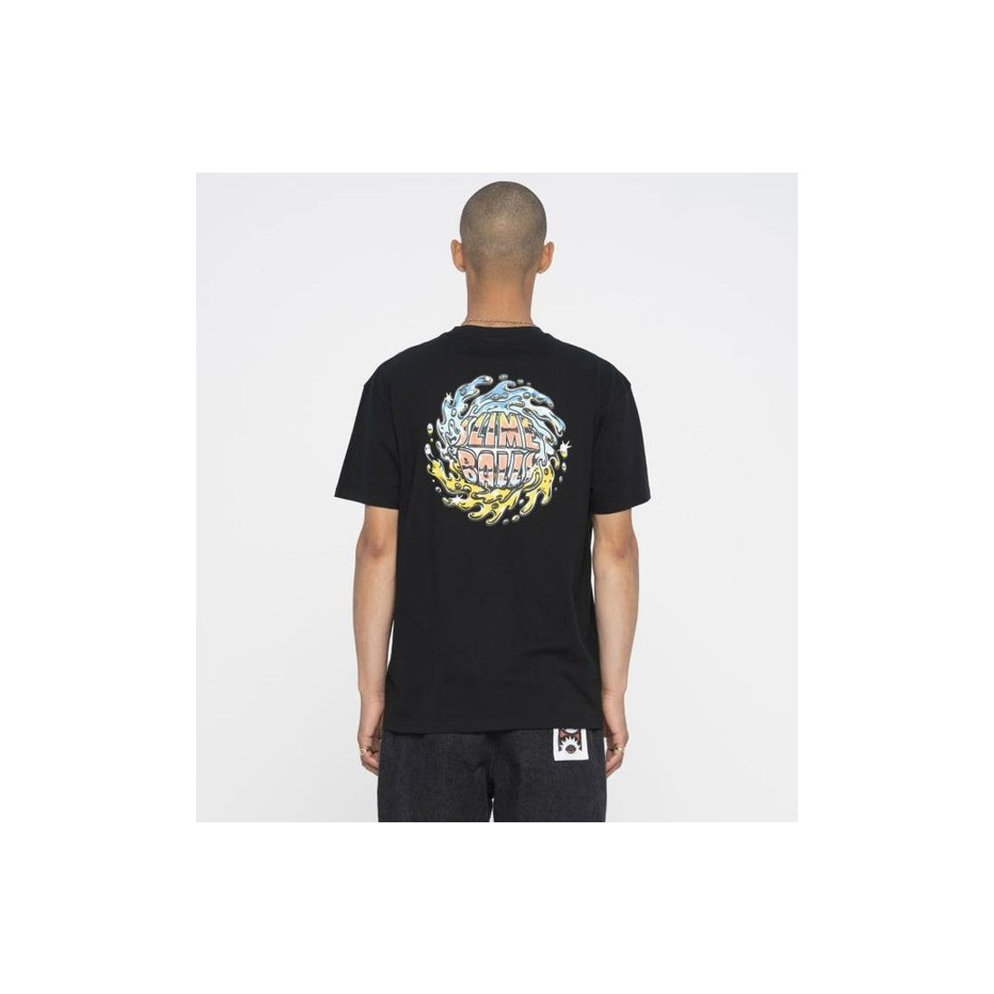 SANTA CRUZ SB LOGO CHROME TEE NEGRO