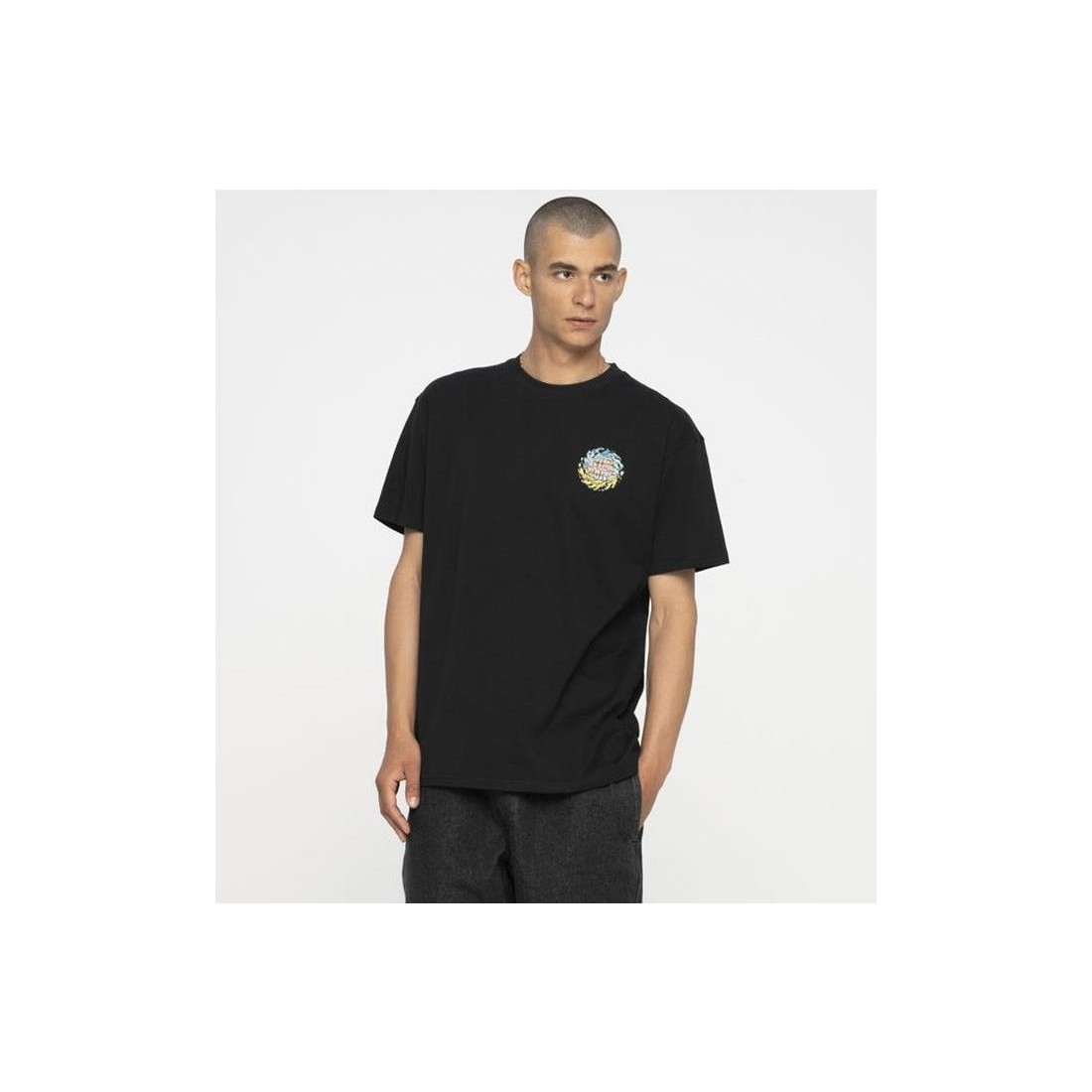 SANTA CRUZ SB LOGO CHROME TEE NEGRO