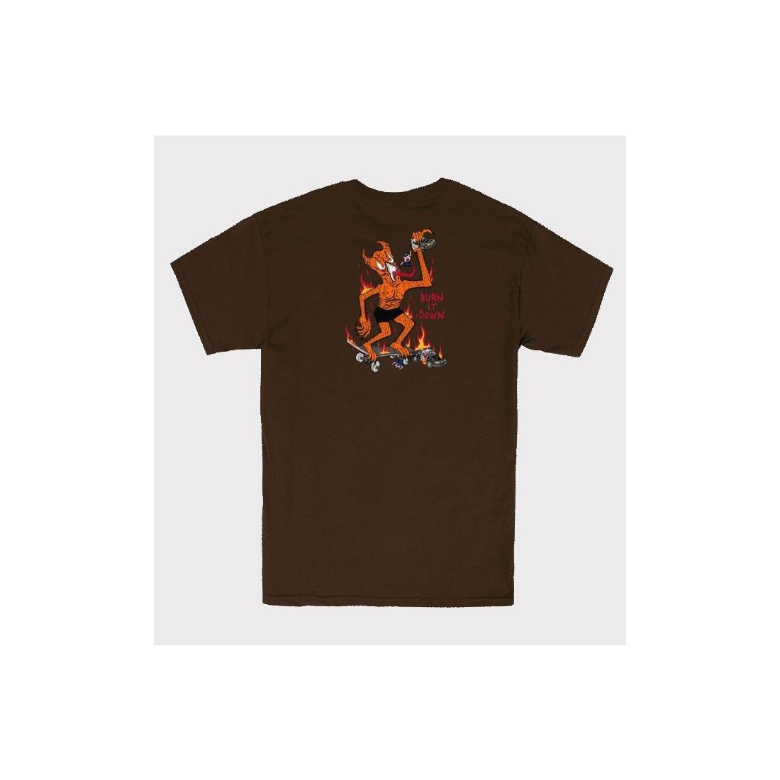 THRASHER BURN IT DOWN TEE MARRON