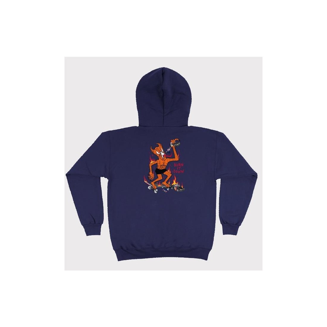 THRASHER BURN IT DOWN HOODIE AZUL MARINO