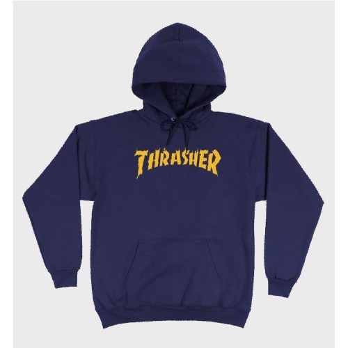 THRASHER BURN IT DOWN HOODIE AZUL MARINO 2