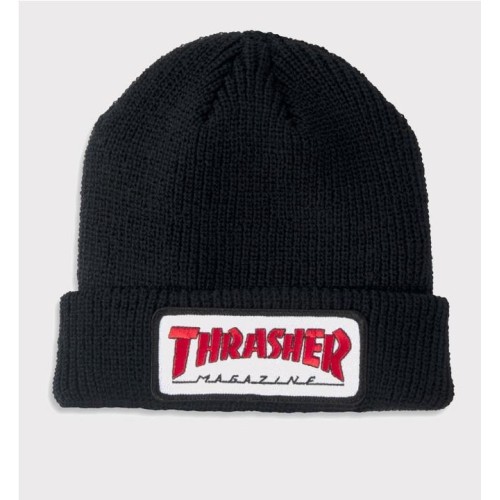 THRASHER SKATE MAG PATCH BEANI NEGRO